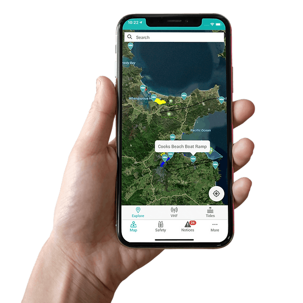 MarineMate app on phone